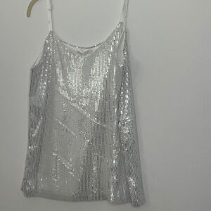 Sequin Adjustable Strop Top